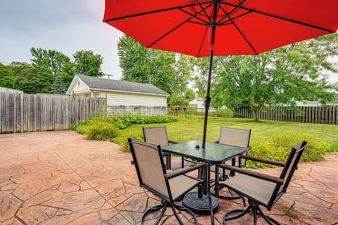 Property Exterior | Fenced-in Yard | Blackstone grill