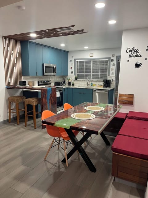 Open space kitchen-dining room to enjoy your meals