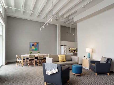 Relax in the spacious loft lounge designed for easy togetherness.