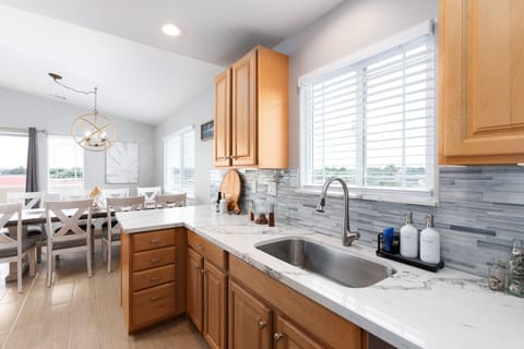 Fully stocked kitchen