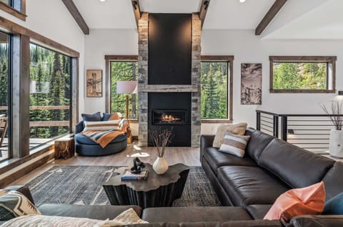 Living room fireplace