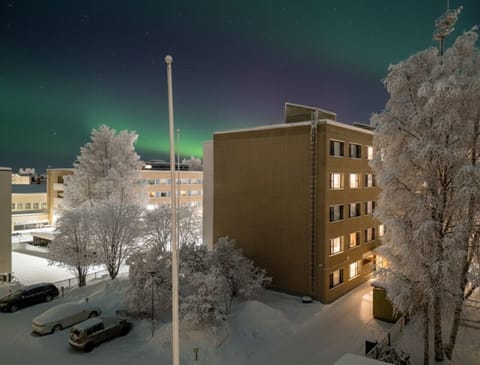 Property building & northern lights