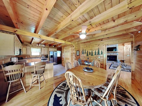 Dining Area - Seating for 6 at the Table, 2 at the Breakfast Bar + 2 Card Table