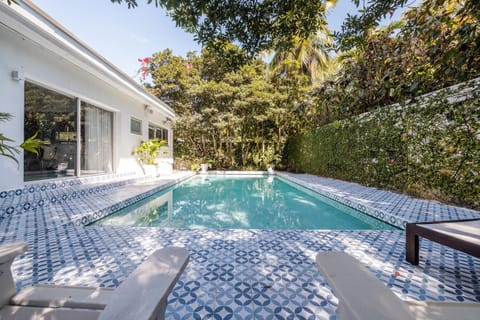 private quaint pool and fenced yard