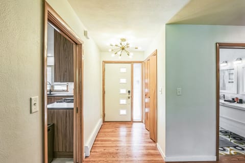 Indoors, Floor, Chandelier, Lamp, Door