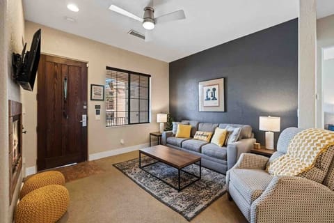Stylish living room with comfortable seating