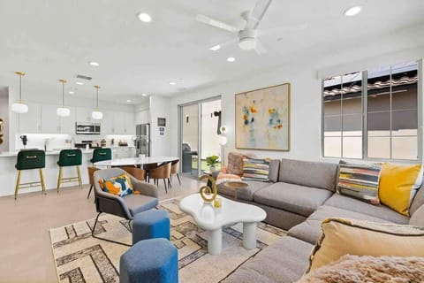 Bright and stylish living space designed for relaxing and connecting