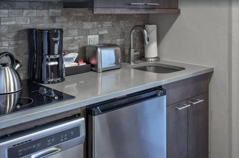 Kitchenette between the main living space and the Main Bedroom.