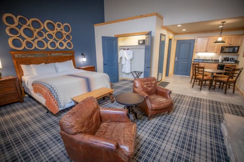 Settle into an expansive suite with sleeping and dining comfort.