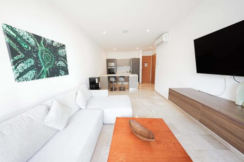 Sala con Sofá Cama y Area de Estar