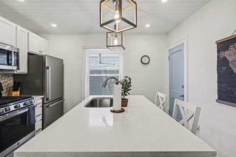 Spacious kitchen island perfect for cooking and gathering