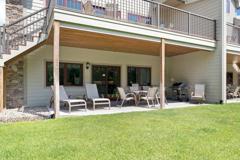 Patio with Gas Grill and Dining Table