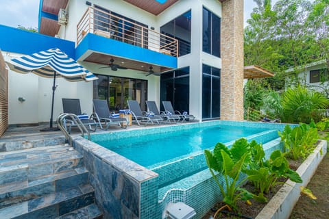 Great patio and private swimming pool with ocean views.