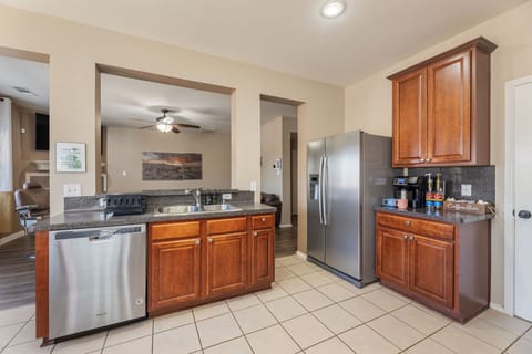 Fully stocked kitchen
