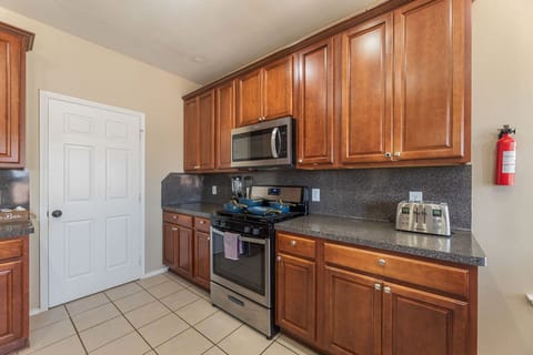 Fully stocked kitchen
