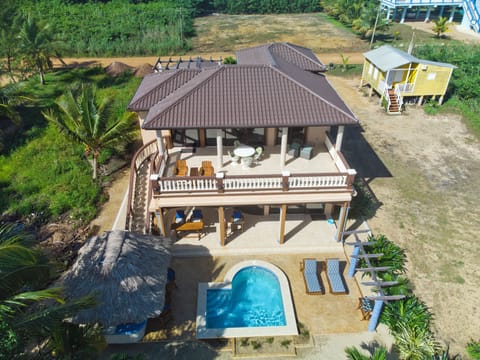 Beautiful shot of outdoor spaces perfect for viewing the Caribbean Sea!