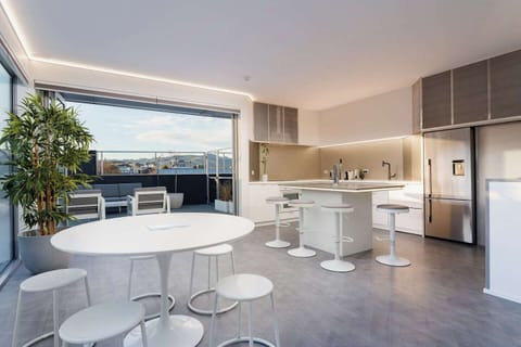 large dining area with a full-size Kitchen to enjoy your favorite home cooked meals
