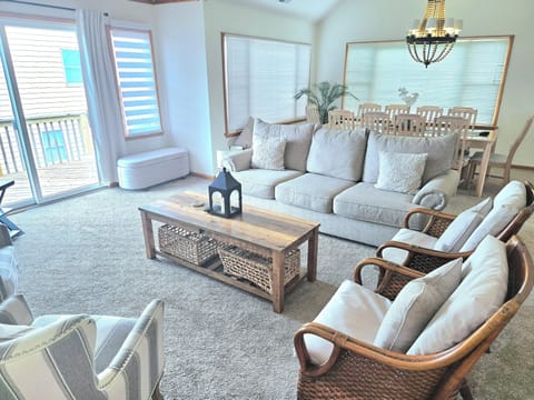 Top-Level Living Room with Deck Access