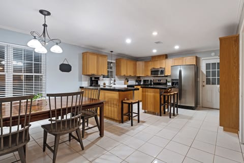 Kitchen-open to dining room and living room.
