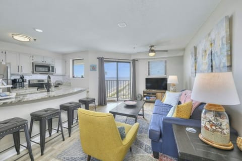 The ocean front living room is fabulous for movie night with the family.