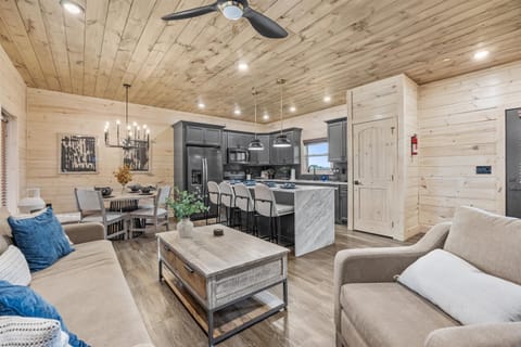 With plenty of seating, this is the perfect spot for your entire group to relax together.