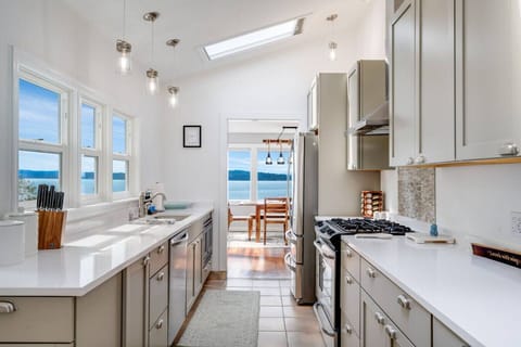 Natural light and scenic views make this kitchen a joy to cook in.