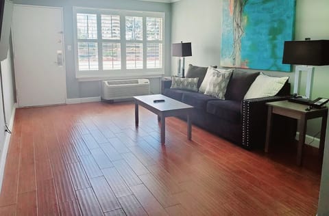 Kick back in the roomy lounge with bright natural light.