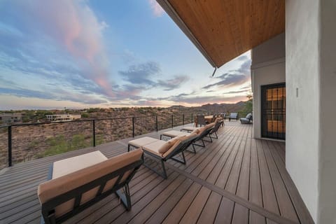 Deck lounge seating with a view.