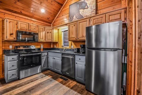 Indoors, Hardwood, Appliance, Refrigerator, Kitchen