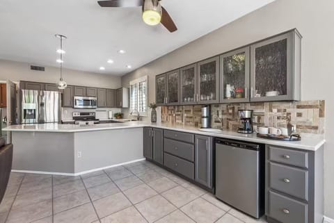 Kitchen and coffee bar area