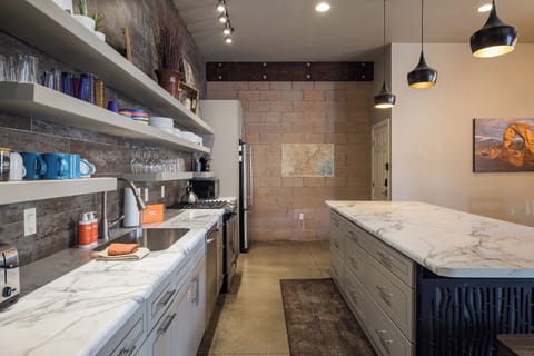 Whip up your favorite meals in this beautifully designed kitchen