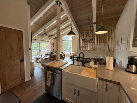 Kitchen open to living room