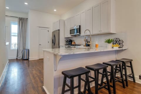 Spacious, gourmet and fully equipped kitchen! You can easily cook in, or go out!