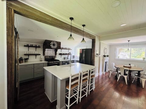 Large, updated kitchen with room to cook and hang out