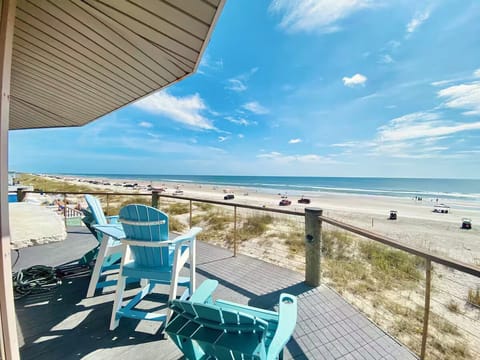 3rd Floor Balcony with Heavy Composite Furniture & Panoramic Ocean Views