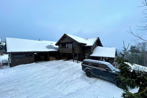 Winter front of villa