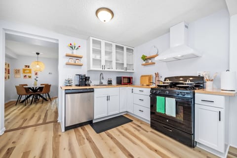 The kitchen is stocked with all the essentials for your meal. 