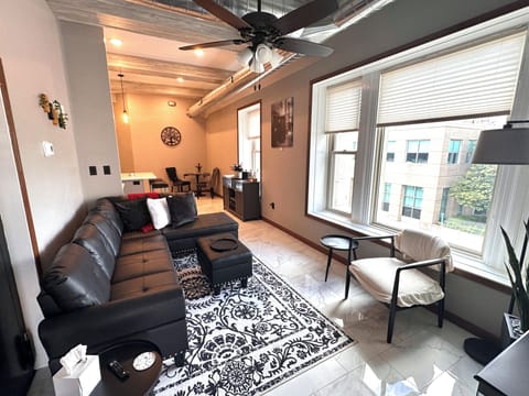 Spacious, open concept loft design.  Light and airy with beautiful views.