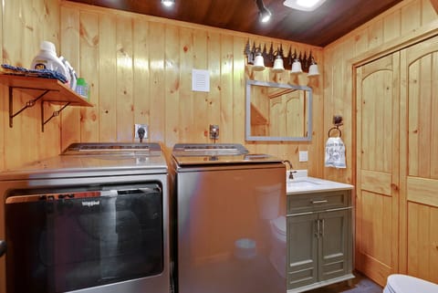 Ground floor half bath with laundry - most convenient from down by the water!