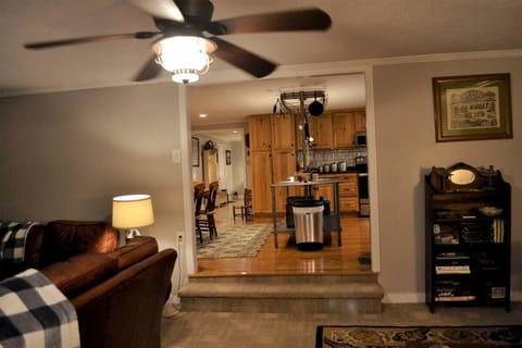 Living Area stepping into Kitchen