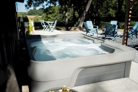 Private hot tub seats 6