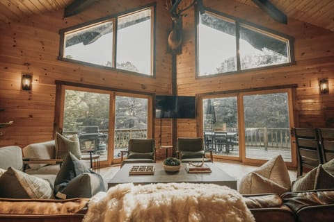 Open-plan lounge with natural light