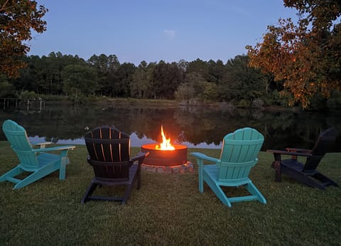 Lakeside firepit - enjoy beautiful views and watch the wildlife.