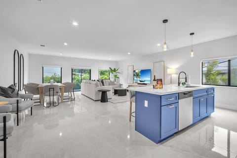 Living Room, Dining Room, and Kitchen