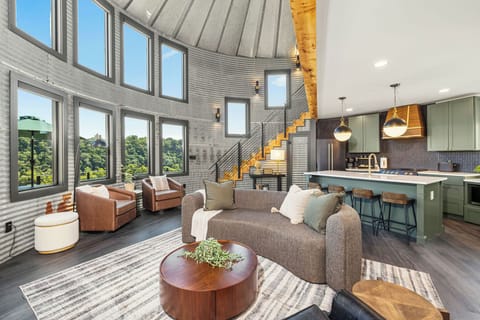 Tons of natural light and great views of the James River.