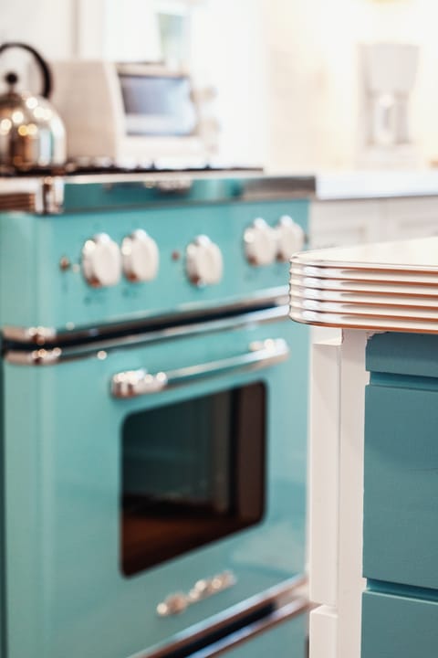 Modern appliances in a vintage-modern 1950s style.