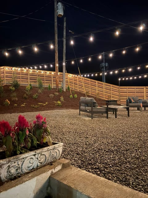 Courtyard area at night