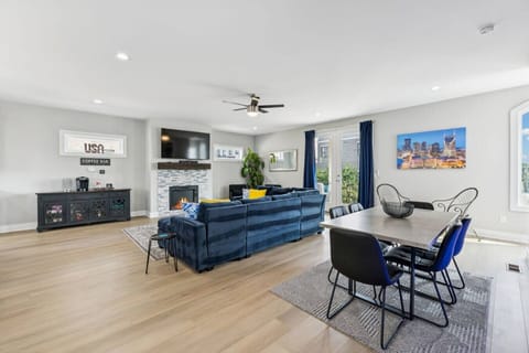Stylish open concept living/dining/kitchen area on the second story