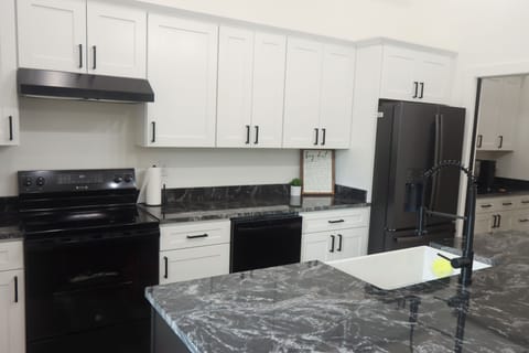 Kitchen Island and stove