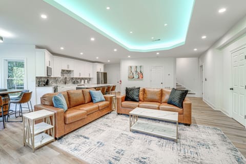 Downstairs Living Room | 3-Story Home | Central A/C & Heating